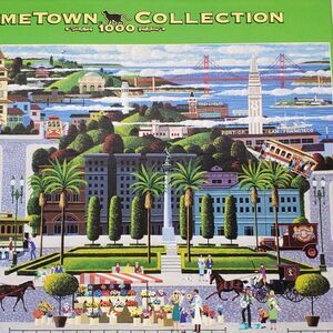Hometown Collection Puzzle Heronim Cable Cars San Francisco Golden Gate Bridge